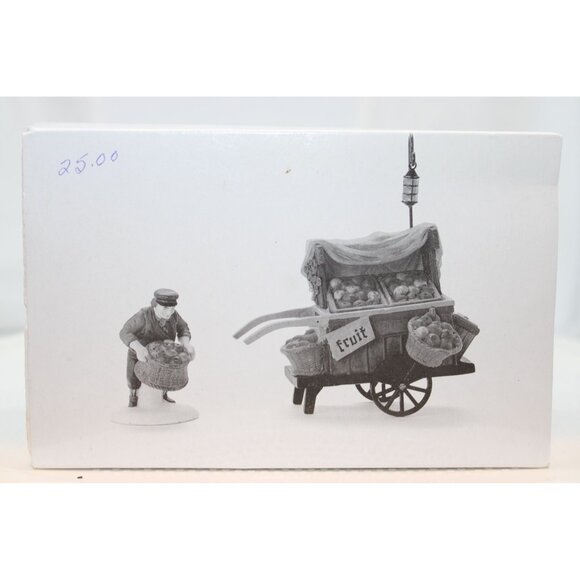 Dept 56 Dickens Village - Chelsea Market Fruit Monger & Cart, Set of 2 - Picture 8 of 8